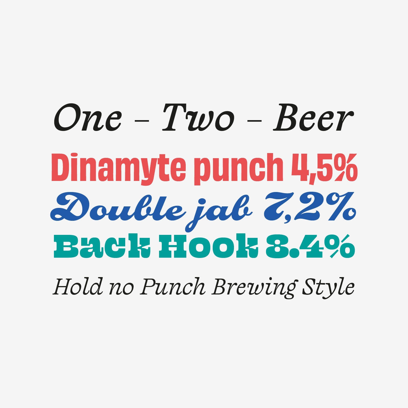 One two beer